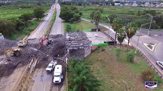 Demoliendo el puente en Yauco Puerto Rico Drone Video [upl. by Eilrak]