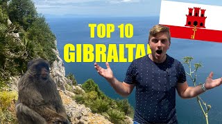 Top 10 Things to do in GIBRALTAR  Travel Guide [upl. by Nnaeitak]