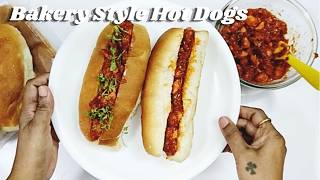 Bakery Style Hot Dogs  Chicken Hot Dog Recipe Indian Style  MultiPurpose Tasty Chicken Filling [upl. by Ecienahs]