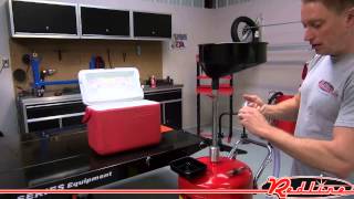 Redline Pressurized 30 Gallon Rolling Oil Drain Demonstration [upl. by Elauqsap]