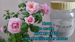 How to make NPK 15 15 30 mix fertilizer for Rose flower plant [upl. by Norrad]