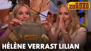 Hélène verrast zwangere Lilian Marijnissen met een De Oranjezondagrompertje  DE ORANJEZONDAG [upl. by Darahs325]