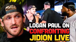 Logan Paul On CONFRONTING JiDion Live [upl. by Pinto627]