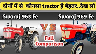 Swaraj 969 Fe New model vs Swaraj 963 Fe  Swaraj 60  70 Hp Tractors [upl. by Mccollum896]