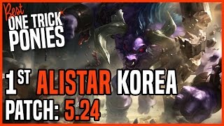 Best Alistar Support OTP  Ranked Master KR Patch 524  122515 [upl. by Hplar]