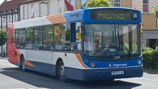 Stagecoach NE MAN 18220 ALX300 22018  Morpeth Fair Park And Ride [upl. by Ronnica]