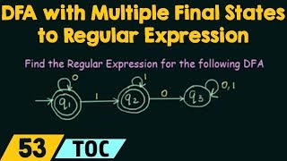 DFA to Regular Expression Conversion when the DFA has Multiple Final States [upl. by Kreager]