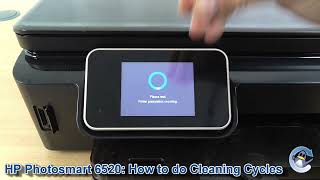 HP Photosmart 6520 eAllinOne How to do Printhead Cleaning Cycles and Improve Print Quality [upl. by Refinaj808]