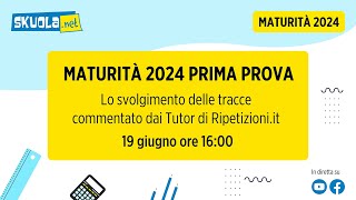 Prima Prova Maturità 2024 tracce e soluzioni corrette dai tutor di Ripetizioniit [upl. by Erinna]