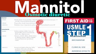 Mannitol an osmotic diuretic in HindiUrdu by first aid for USMLE step 1 [upl. by Yemane]