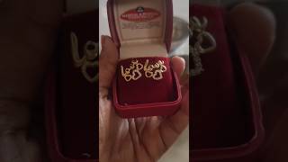 SilverStudEarringssilver BUT Gold polishwithstoneLettersLOVEbackscrewTypeSangalanMangalSalem [upl. by Yblehs146]