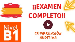 🇪🇸EXAMEN DELE B1🇪🇸14  examen ¡COMPLETO RESUELTOparte comprensión AUDITIVA👂🏻listening in Spanish [upl. by Bellaude66]