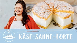 KäseSahneTorte – das beste Rezept für Omas Klassiker I Einfach Backen [upl. by Anam979]