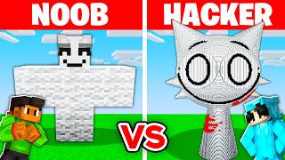 NOOB vs HACKER I Cheated In a SPRUNKI WENDA Build Challenge [upl. by Ayim]