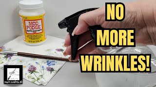 How to decoupage a NAPKIN with NO WRINKLES  Decoupage Tips for BEGINNERS 😲🤩🌺 [upl. by Oderfliw400]