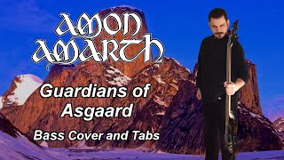 Guardians of Asgaard  Bass Cover and Tabs  Amon Amarth [upl. by Cirilo179]