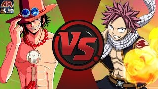 ACE vs NATSU One Piece vs Fairy Tail Cartoon Fight Club Episode 123 [upl. by Oelgnaed594]