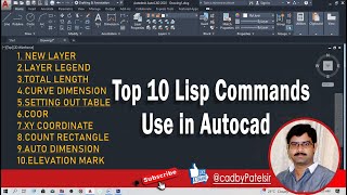 Top 10 Lisp Commands in Autocad for Surveyors  NSL Lip Command cadbypatelsir [upl. by Kimber]