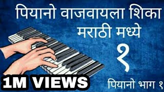 Learn piano easily part1  पियानो वाजवायला शिका मराठी मध्ये [upl. by Anilesor]