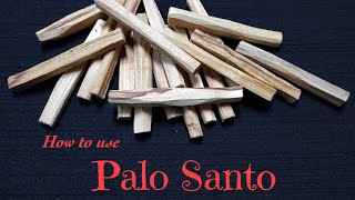 How to light and use Palo Santo sticks for energy clearing and incense palosanto [upl. by Frodin]