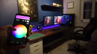 Phillips Hue RGB Strip Gaming Room [upl. by Alleber]