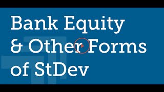 CFA Level 3 Free Lesson Bank Equity amp Other Forms of StDev [upl. by Quint255]