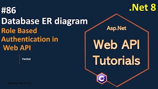 Part 86 Database ER Diagram for Role based Authentication in Web API Net 8 76  Web API Tutorials [upl. by Plante]