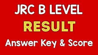 JRC B Level Result Answer Key amp Score  junior Red Cross B Level മാർക്ക് [upl. by Wrennie]