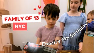 Family of 13 NYC ❤️🗽 Enochs 8th birthday Shopping amp Party 🥳 [upl. by Kisor]