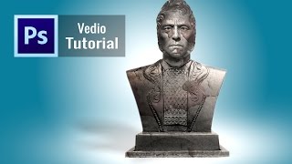 Photoshop Tutorial How to Transform Your photo into a Sculpture [upl. by Whitnell]