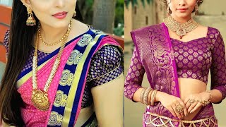 Latest Brocade Banarasi Blouse Designs  Beautiful Brocade Blouse For Silk Sarees Designs Ideas [upl. by Anielram183]