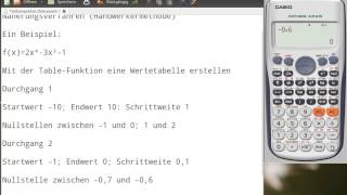 Nullstellen mit dem Taschenrechner durch Näherungsverfahren bestimmen Handwerkermethode [upl. by Halyhs]