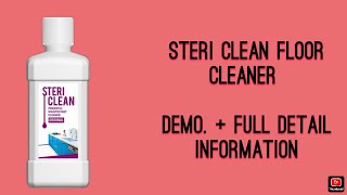 STERI CLEAN demo And full detailed information [upl. by Chilt]