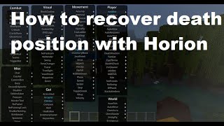 How to recover death coordinates with Horion [upl. by Alian]