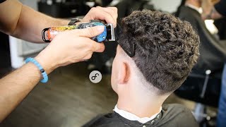 How to fade CURLY Hair  BARBER TUTORIAL by David Falla [upl. by Sucitivel]