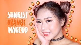 Sunkist Orange Makeup Tutorial  Sisca Kohl [upl. by Ellener]