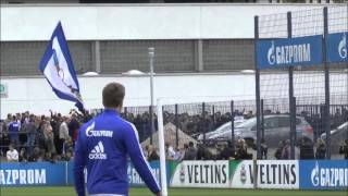 FC Schalke 04 Abschlusstraining vor dem Spiel gegen BVB [upl. by Anatniuq325]