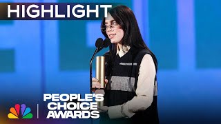 Billie Eilish Wins the Peoples TV Performance  Peoples Choice Awards 2024  NBC [upl. by Cyril]