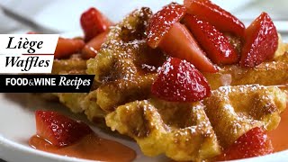 Liège Belgian Waffles  Food amp Wine Recipes [upl. by Niwroc]