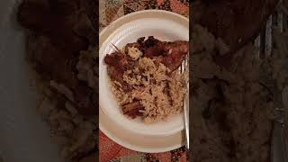 Neck Bones in Brown Gravy With Chicken Flavored Rice [upl. by Tammany]