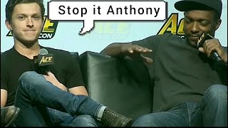 Tom Holland Anthony Mackie And Sebastian Stan Roasting Each Other For 2 Mins Straight [upl. by Zebulen]