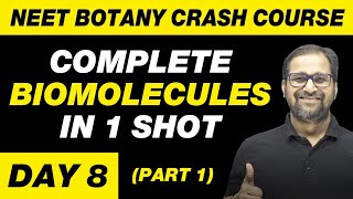 BIOMOLECULES in 1 Shot Part 1  All Theory Tricks amp PYQs  Class 11  NEET [upl. by Milewski]