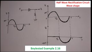 Half Wave Rectification Circuit Analysis Boylestad Example 216 [upl. by Sandor]