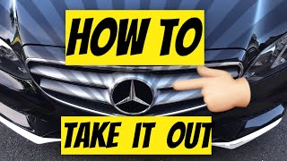 How to remove star emblem logo Mercedes Benz front grill [upl. by Celio]