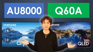 AU8000 vs QLED Q60A  Qual TV Samsung 2021 comprar [upl. by Howes]