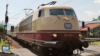 Pfraundorf stillgelegter Bahnhof mit Meridian IC 1284 BR 103 railjets Güterzüge BLS EC [upl. by Ecyak]