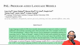 Read a paper Programaided language models [upl. by Ymar]