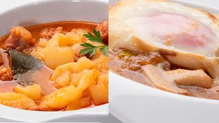 Patatas a la riojana  Huevos con salsa bretona  Cocina Abierta de Karlos Arguiñano [upl. by Kipp]