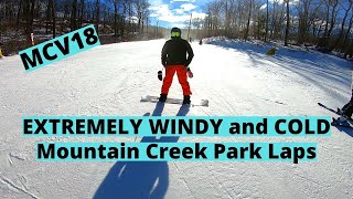 The COLDEST and WINDIEST Day of the season at Mountain Creek Terrain Parks  MCV18 [upl. by Luapnaej]