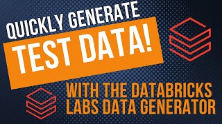 Generate test data quick easy and lots of it with the Databricks Labs Data Generator [upl. by Hnil868]